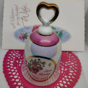 Elvis Presley Hand Bell Souvenir Gold Gilded - Great Condition